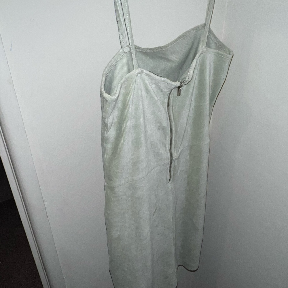 Corduroy mini dress in mint